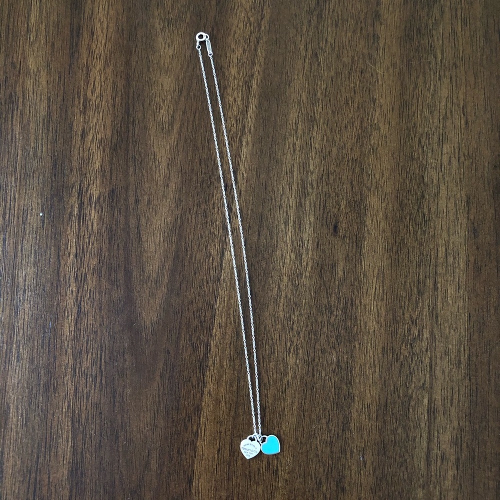 Tiffany mini double heart tag
